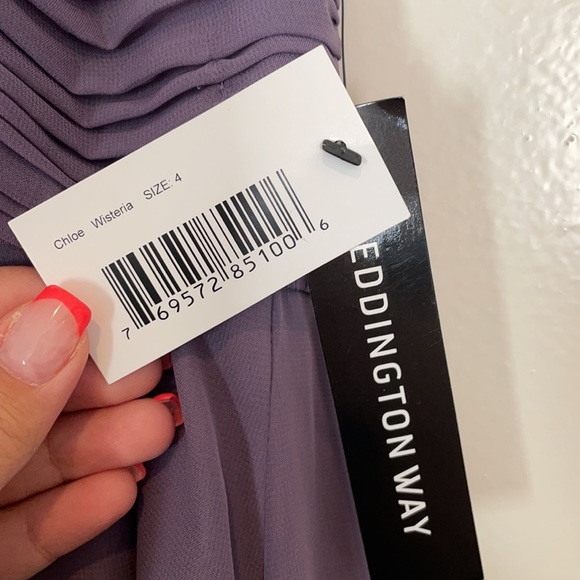 🆕Adrianna Papell Weddington Chloe wisteria Sz 4 - Picture 7 of 16